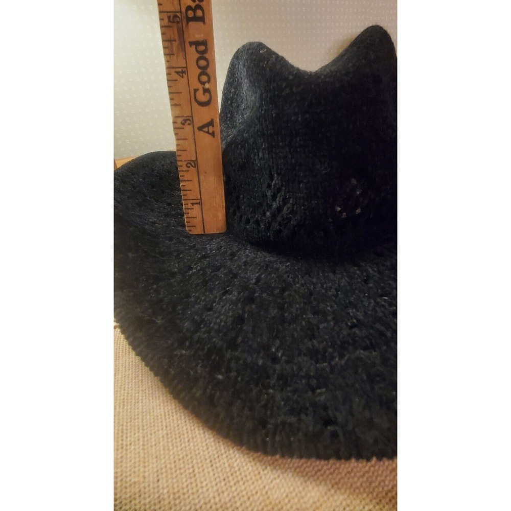 Four Buttons by San Diego Hat Co. 203936 Womens Hat Black BOHO Soft Wired Rim - Picture 6 of 10